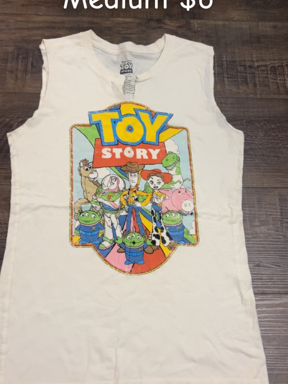 Toy Story Graphic Sleeveless Tee - White